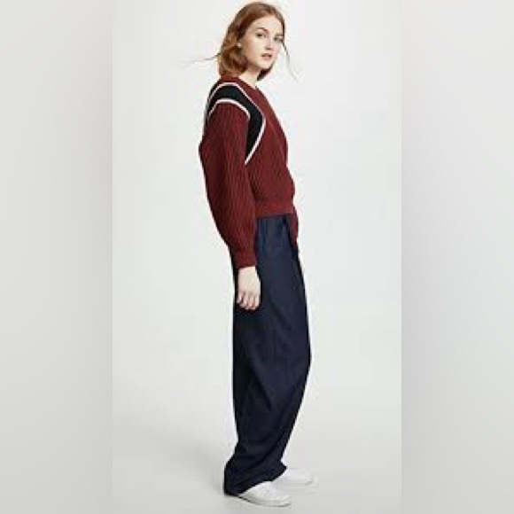 Frame Rib Cropped Ballon Sleeve Sweater Size S - Picture 7 of 15